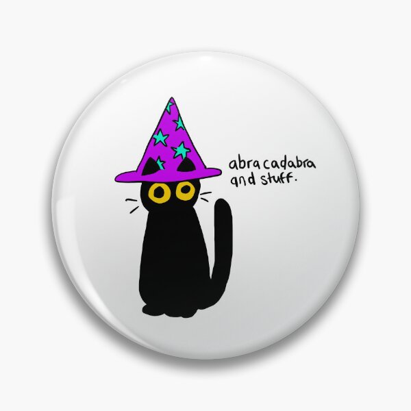 Item preview, funky black cat wizard abracadabra  designed and sold by maryflo.