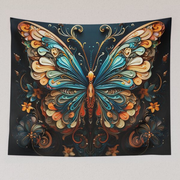 Item preview, "Nectarine Nocturne: Midnight Bloom" designed and sold by APARTAI EU.