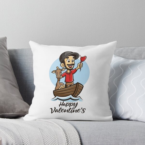 Item preview, Caricature Man rowing boat with a companion goat designed and sold by BlueGoldArt.