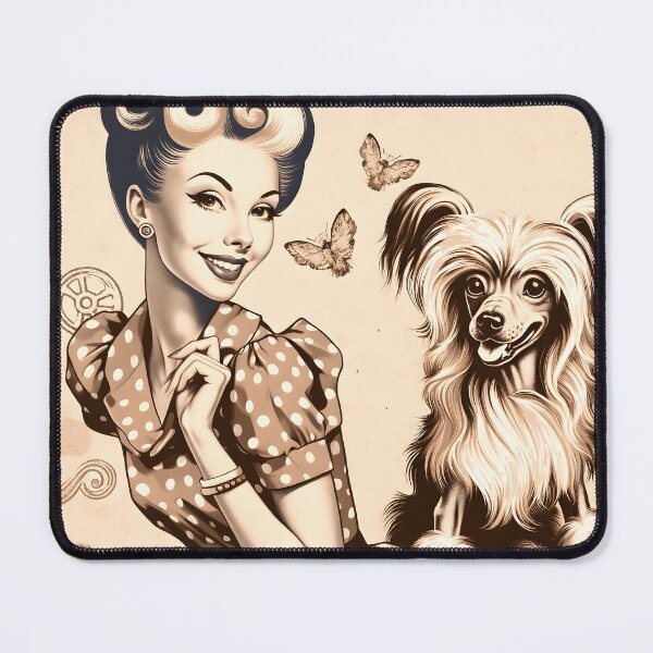 Item preview, Vintage illustration of chinese crested dog designed and sold by Kikus31.