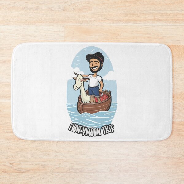 Item preview, Man and unicorn enjoying a boat ride. designed and sold by BlueGoldArt.