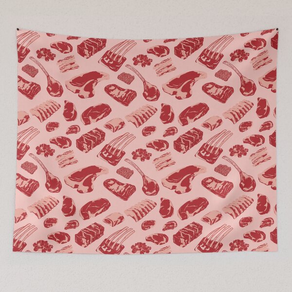 Item preview, Meat Butcher Surface Pattern designed and sold by HowreSketch.