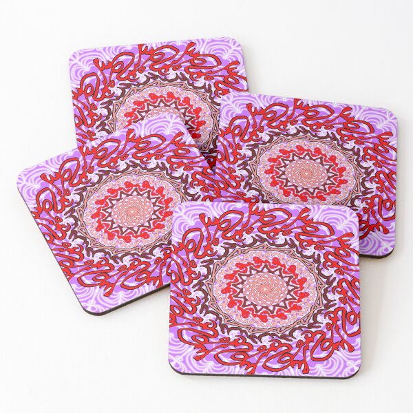 Item preview, Red and Purple flower pattern  designed and sold by MoodysT's.