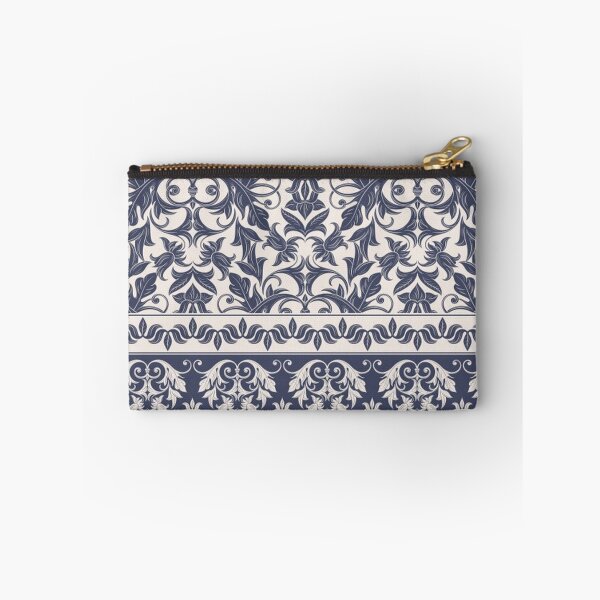 Item preview, Unique Vintage Ethnic Inspired Blue and White Damask designed and sold by pugmom4.
