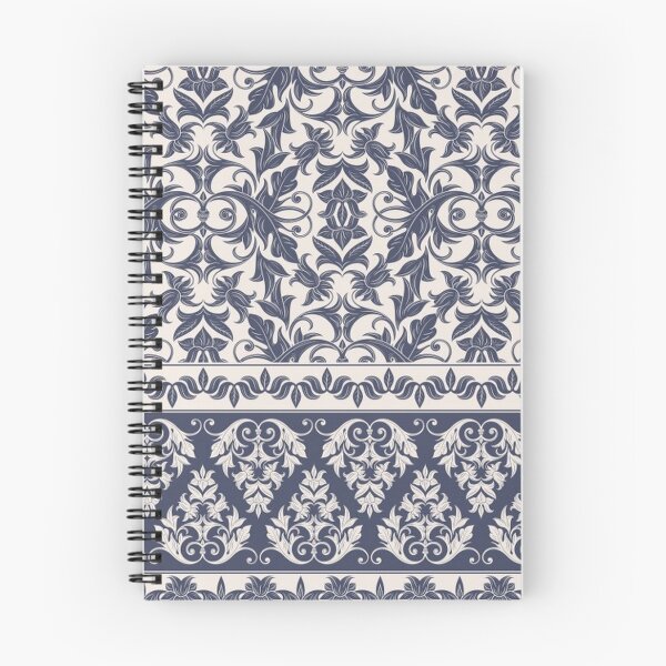 Item preview, Unique Vintage Ethnic Inspired Blue and White Damask designed and sold by pugmom4.