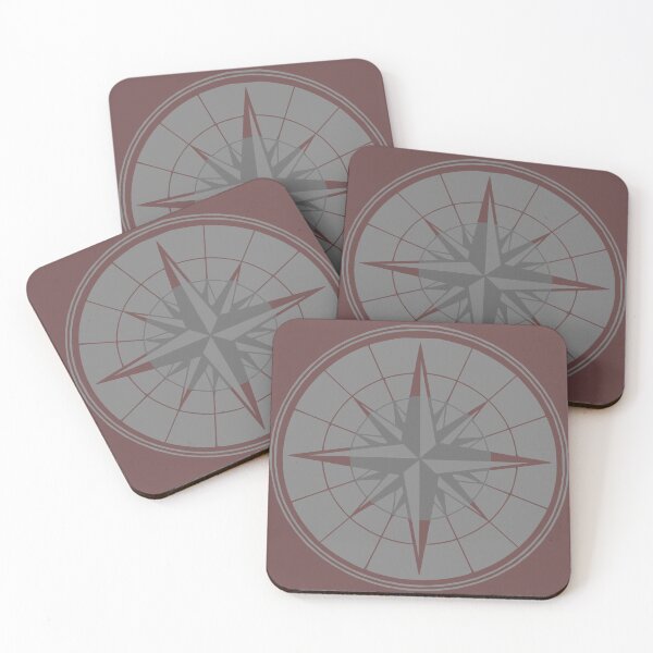 Item preview, Gray and Brown Star Compass designed and sold by LZenDesigns.