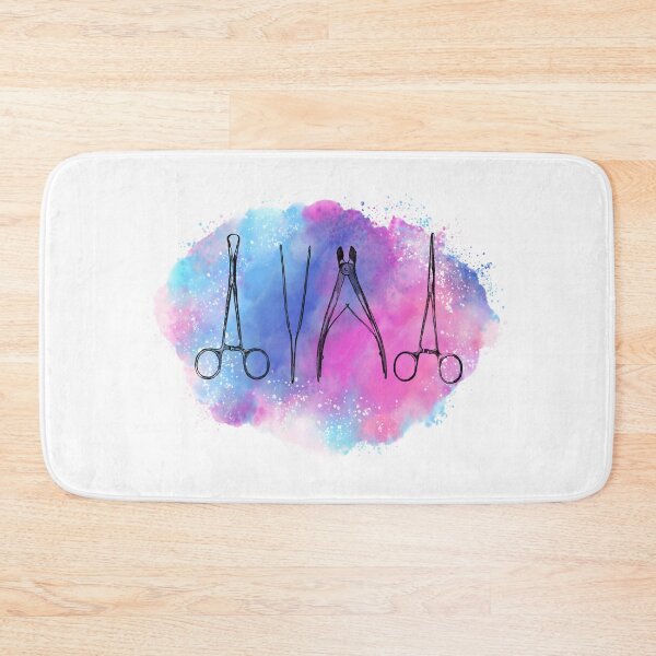 Item preview, Medical symbols, surgical tools for surgeons and medical assistants, pastel watercolor designed and sold by Drawmecute.
