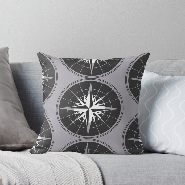 Item preview, Gray, White, Black Star Compass designed and sold by LZenDesigns.