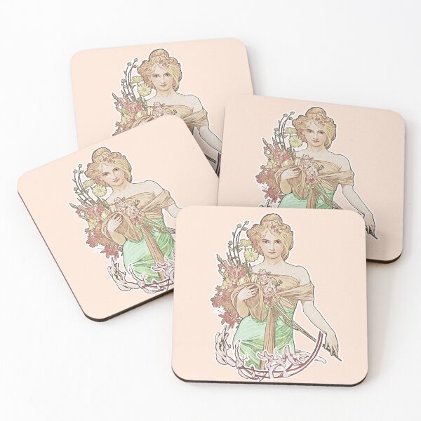 Aperçu de l'œuvre Les Quatre Saisons - Printemps, d'Alphonse Mucha. HAUTE DÉFINITION créée et vendue par MINDTHECHERRY.