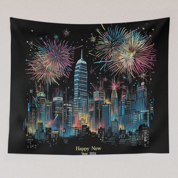 Item preview, Happy New Year 2024 Celebration Holiday designed and sold by emaga.