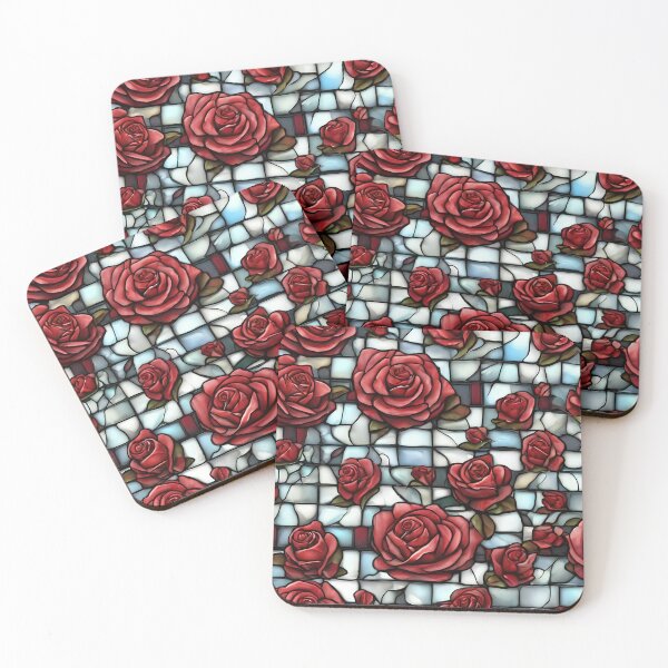 Item preview, 3D Red Roses Seamless Pattern designed and sold by Hnd-Design.
