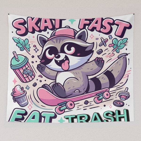 Item preview, Skate Fast Eat Trash designed and sold by bihtti.