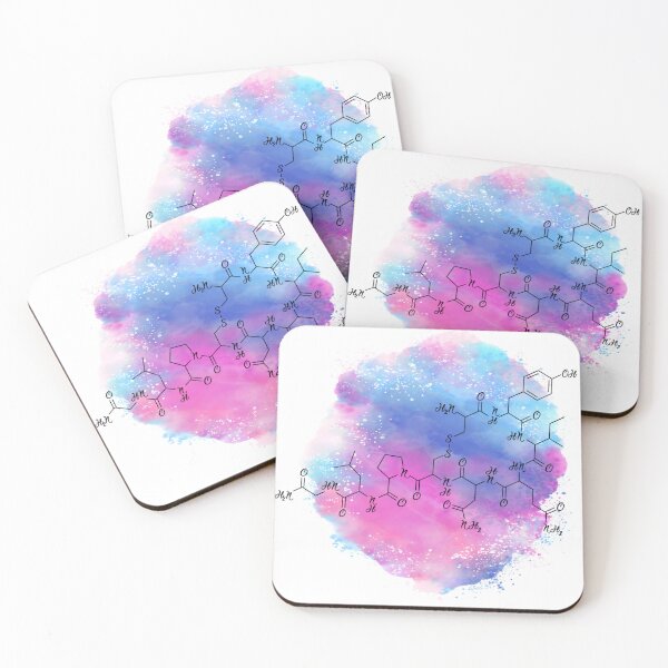 Item preview, Medical symbols, hormone of love, oxytocin, pastel watercolor designed and sold by Drawmecute.