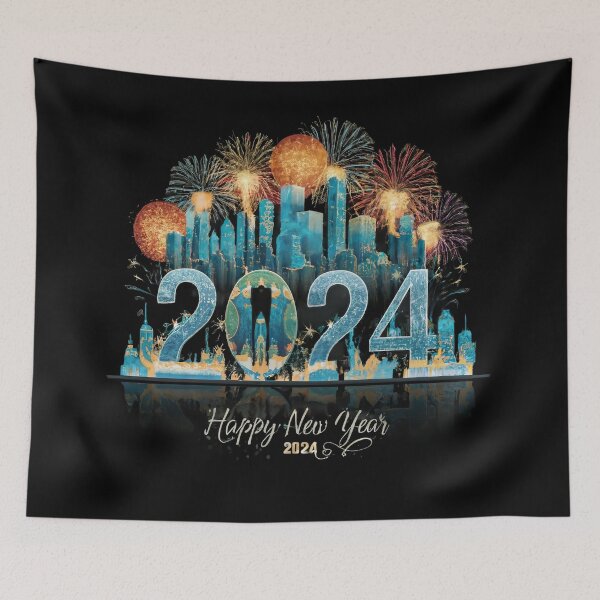 Item preview, Happy New Year 2024 Celebration Holiday designed and sold by emaga.