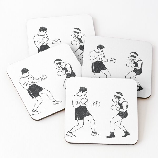 Item preview, Boxing sports vintage man and woman are fighting with boxing gloves in Retro look designed and sold by marni graphics.
