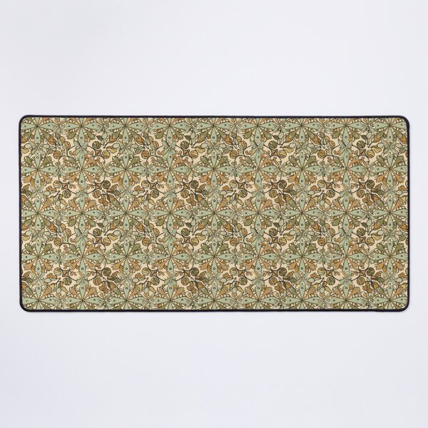 Item preview, Art Nouveau Botanical Pattern in Green and Gold designed and sold by LittleGoblinPrs.