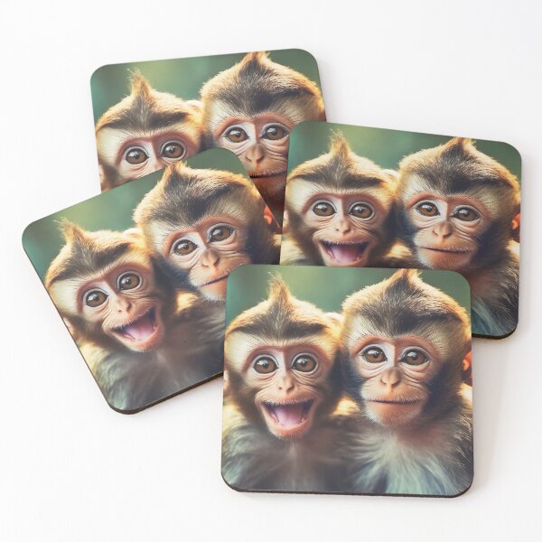 Item preview, Monkeys - Cute Baby Animal Portrait designed and sold by 123animals.