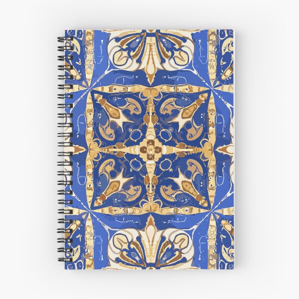 Artikelvorschau, Volksmuster in Blau und Gold entworfen und verkauft von LittleGoblinPrs.