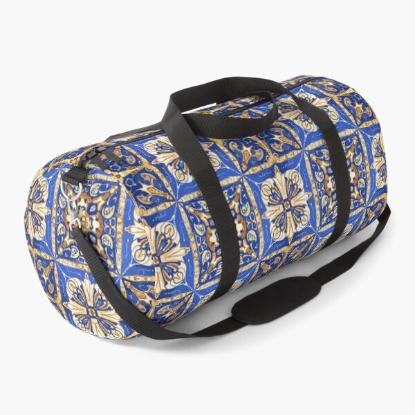 Item preview, Folk Pattern in Blue and Gold designed and sold by LittleGoblinPrs.
