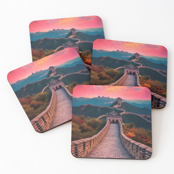 Item preview, A Great Wall Of China With Mountains In The Background. designed and sold by GiveMeMood.