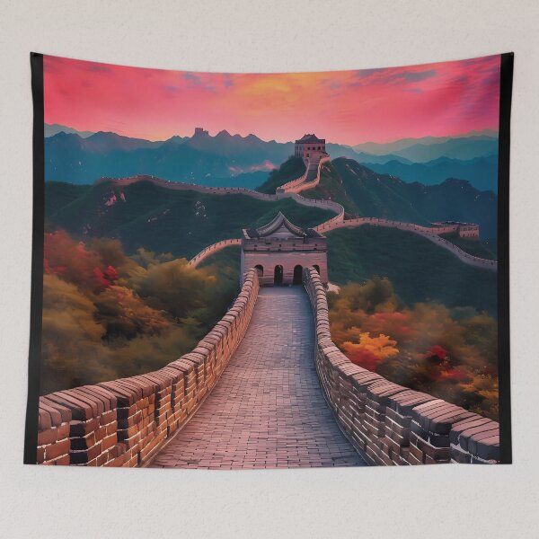 Item preview, Una Gran Muralla China Con Montañas Al Fondo. designed and sold by GiveMeMood.