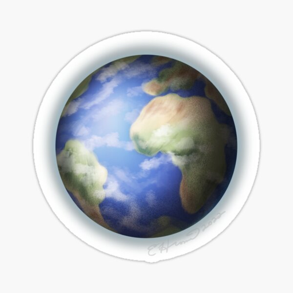 Planet Earth Illustration Sticker