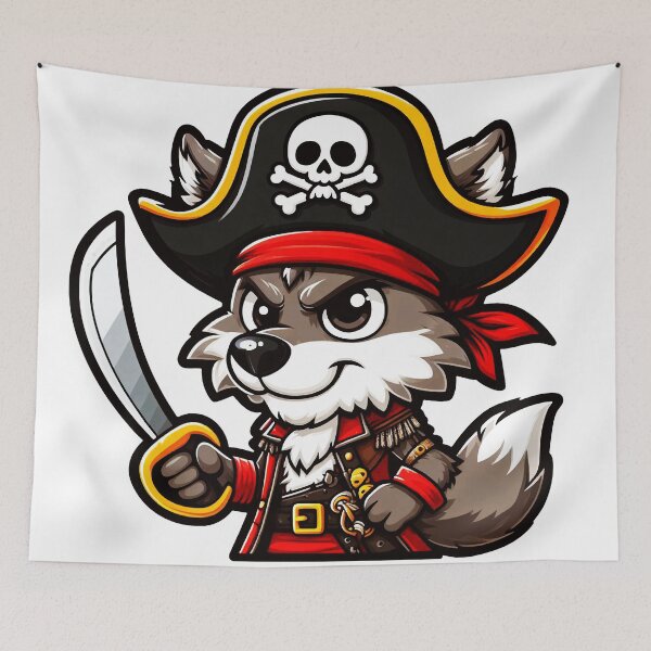 Item preview, Pirate Wolf #3 designed and sold by manbaito.