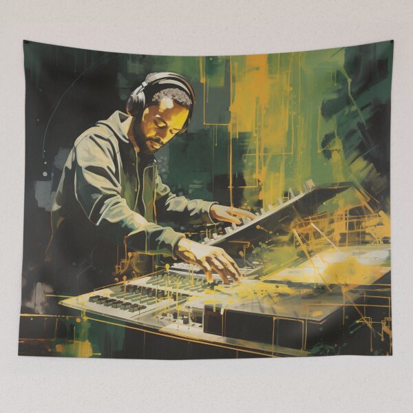 Item preview, DJ playing music on sound mixer designed and sold by jb-joaofranca.