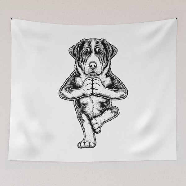Item preview, Greater Swiss Mountain Dog Yoga Puppy Funny Dogs Asana designed and sold by GrandeDuc.