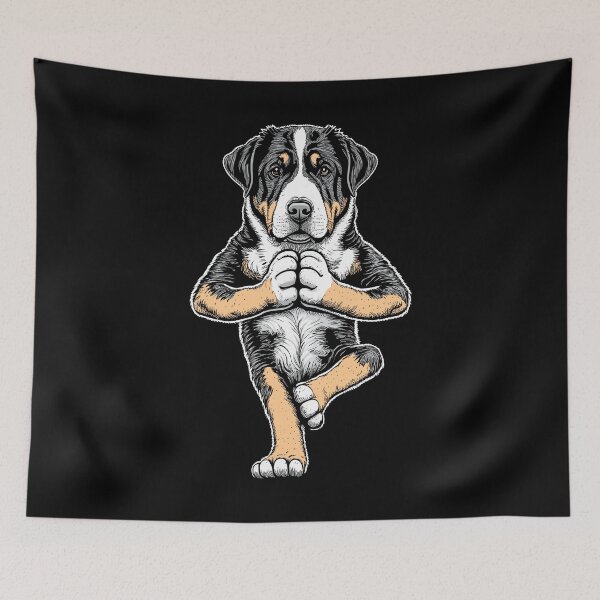 Item preview, Greater Swiss Mountain Dog Yoga Puppy Funny Dogs Asana designed and sold by GrandeDuc.
