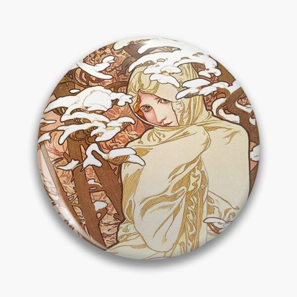 Artikelvorschau, Die vier Jahreszeiten – Winter, von Alphonse Mucha. HOCHAUFLÖSEND entworfen und verkauft von MINDTHECHERRY.