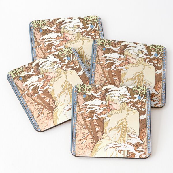 Item preview, The Four Seasons - Winter, by Alphonse Mucha. HIGH DEFINITION designed and sold by MINDTHECHERRY.