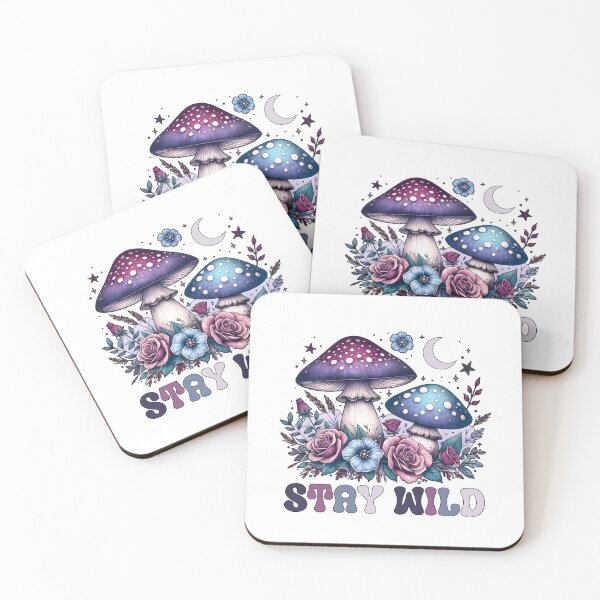 Item preview, Stay Wild Mushrooms designed and sold by HappyLifeCreate.