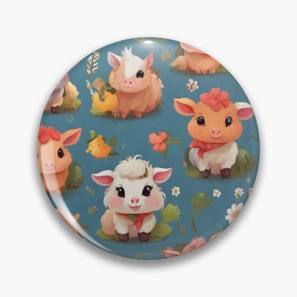 Item preview, Barnyard Buddies: Cute Farm Animals Pattern 2 designed and sold by Honlov.