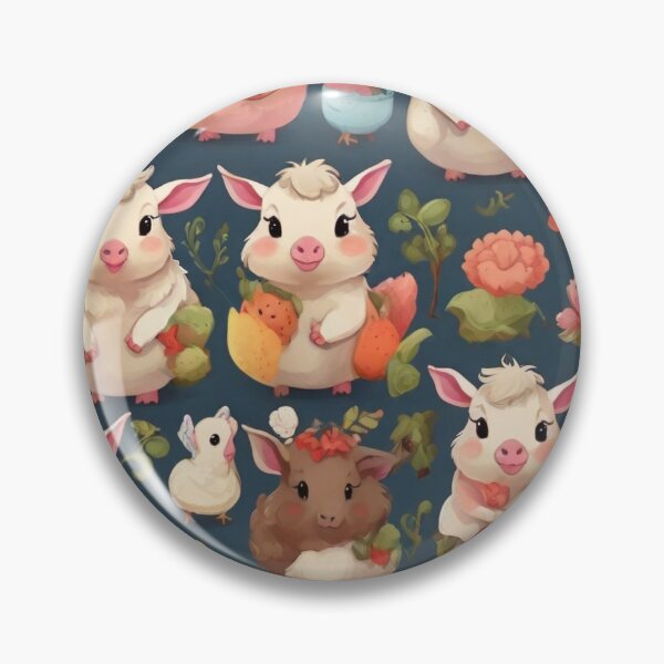 Item preview, Barnyard Buddies: Cute Farm Animals Pattern 3 designed and sold by Honlov.