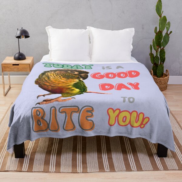 Item preview, Green Cheek Conure Bird, Small Parrot, Parakeet, Today is a good day to bite you designed and sold by TatianaLG.