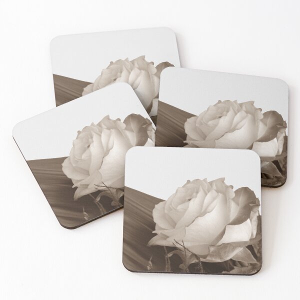 Item preview, Rose photo, cut out pattern, sepia effect designed and sold by evadesignbubble.