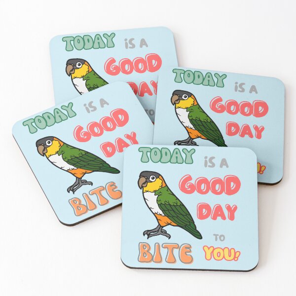 Item preview, Caique Bird, Small Parrot, Parakeet, Today is a good day to bite you designed and sold by TatianaLG.