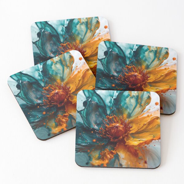 Item preview, "Crimson Splash: Fiery Florals" designed and sold by APARTAI EU.
