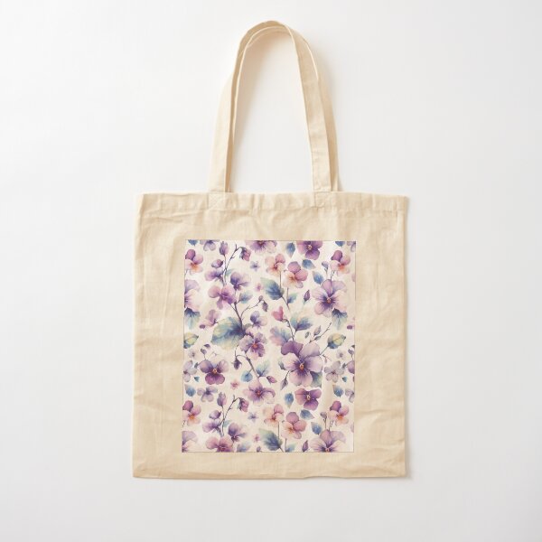 VIOLETS Cotton Tote Bag