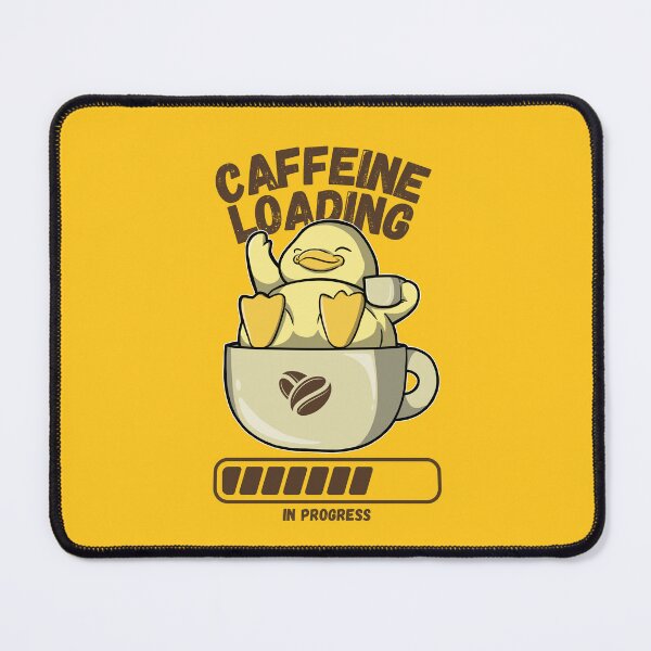 Item preview, Caffeine Loading In Progress - Duck drinking coffee in a cup of coffee designed and sold by The magic  Yellow bus.
