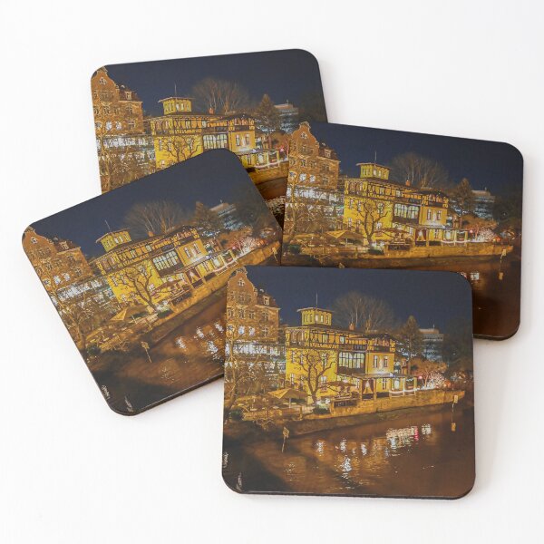 Item preview, Edition Gold - Villa Marie at the Blauen Wunder in Dresden, evening atmosphere with some flooding designed and sold by Dietmar Fromme.