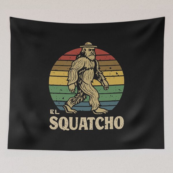 Item preview, El Squatcho Poncho Western Bigfoot Funny Sasquatch T-Shirts designed and sold by MizoX7.