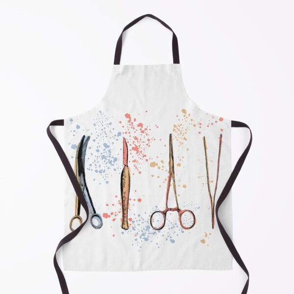 Item preview, Medical symbols, surgical tools for surgeons and medical assistants, pastel watercolor designed and sold by Drawmecute.