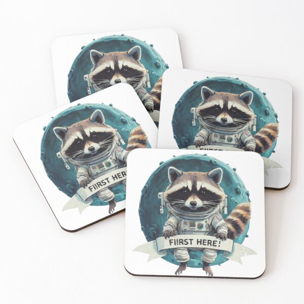 Item preview, Moon Landing of the Sly Raccoon designed and sold by SaNNty.