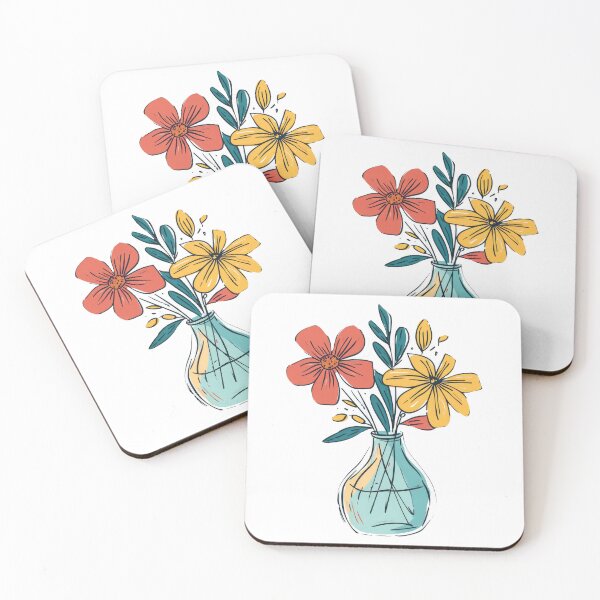 Item preview, Garden flowers in vase designed and sold by FlowersColorful.