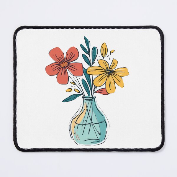 Item preview, Garden flowers in vase designed and sold by FlowersColorful.