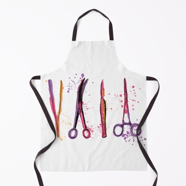 Item preview, Medical symbols, surgical tools for surgeons and medical assistants, watercolor designed and sold by Drawmecute.