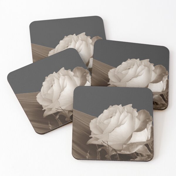 Item preview, Rose photo, cut out pattern, sepia effect designed and sold by evadesignbubble.