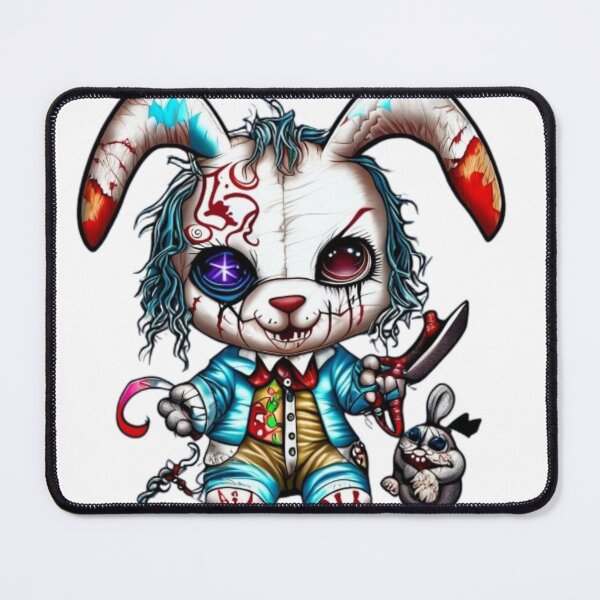 Item preview, Cute scary joker rabbit designed and sold by catcraftss.
